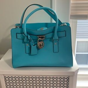 Tiffany Blue Michael Kors Hamilton Bag